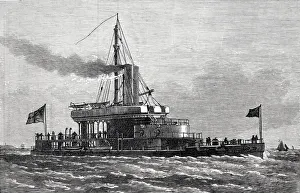 Hms Glatton At The Queen's Jubilee Naval Review In 1887 From Illustrated London News July 1887 Hms Glatton At The Queen's Jubilee Naval Review In 1887 From Illustrated London News July 1887