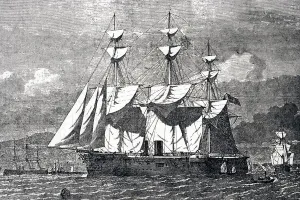 Hms Sultan At The Queen's Jubilee Naval Review In 1887 From Illustrated London News July 1887 Hms Sultan At The Queen's Jubilee Naval Review In 1887 From Illustrated London News July 1887