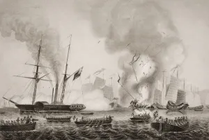 The Hon. East India Company's Steamer Nemesis And The Boats Of The Sulpher, Calliope The Hon. East India Company's Steamer Nemesis And The Boats Of The Sulpher, Calliope