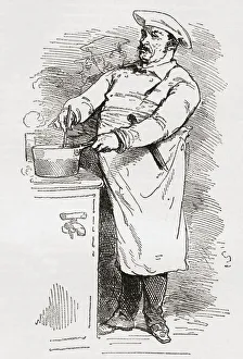 Illustration of the chef, from 'Paris Herself Again', published 1882; Illustration Illustration of the chef, from 'Paris Herself Again', published 1882; Illustration