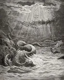 Illustration By Gustave Dore 1832-1883 French Artist And Illustrator For Paradise Lost By John Milton Book Vii Lines Illustration By Gustave Dore 1832-1883 French Artist And Illustrator For Paradise Lost By John Milton Book Vii Lines
