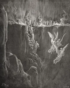 Illustration For Purgatorio By Dante Alighieri Canto Xxv Lines 107 To 110 By Gustave Dore 1832-1883 French Artist And Illustration For Purgatorio By Dante Alighieri Canto Xxv Lines 107 To 110 By Gustave Dore 1832-1883 French Artist And
