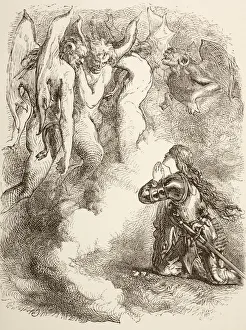 Illustration By Sir John Gilbert Of Joan La Pucelle, Or Joan Of Arc's Fiends Abandoning Her In King Henry Vi Illustration By Sir John Gilbert Of Joan La Pucelle, Or Joan Of Arc's Fiends Abandoning Her In King Henry Vi