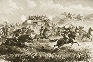 Indians Attacking Coach Carrying Us Mail Across Prairies In 1860S Indians Attacking Coach Carrying Us Mail Across Prairies In 1860S
