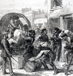 Insurgents From Cartagena Murcia Province Spain Foraging At Torrevieja During 3Rd Carlist War From Cover Of Illustrated Insurgents From Cartagena Murcia Province Spain Foraging At Torrevieja During 3Rd Carlist War From Cover Of Illustrated