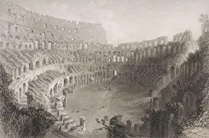 Interior Of The Colosseum Rome Italy. Engraved By E. Roberts Interior Of The Colosseum Rome Italy. Engraved By E. Roberts