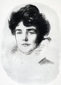 Jeanette Jennie Jerome Lady Randolph Churchill 1854 To 1921 Engraving From A Drawing By Sargeant From A Roving Jeanette Jennie Jerome Lady Randolph Churchill 1854 To 1921 Engraving From A Drawing By Sargeant From A Roving