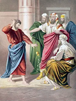 Judas Repents, And In Remorse Returns The Thirty Pieces Of Silver. From The Holy Bible Published By William Collins Judas Repents, And In Remorse Returns The Thirty Pieces Of Silver. From The Holy Bible Published By William Collins