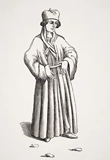 Judge. From A Drawing In Proverbs, Adages Etc. 19Th Century Reproduction From 15Th Century Manuscript Judge. From A Drawing In Proverbs, Adages Etc. 19Th Century Reproduction From 15Th Century Manuscript