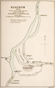 Kartoum Sudan In 1884 Drawn From Rough Sketches Made By General Gordon From The Journals Of Major-Gen. C.G. Gordon C.B Kartoum Sudan In 1884 Drawn From Rough Sketches Made By General Gordon From The Journals Of Major-Gen. C.G. Gordon C.B