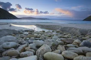 Keem Strand, Achill Island, Co Mayo, Ireland; Scenic View Of Keem Strand At Early Morning Keem Strand, Achill Island, Co Mayo, Ireland; Scenic View Of Keem Strand At Early Morning