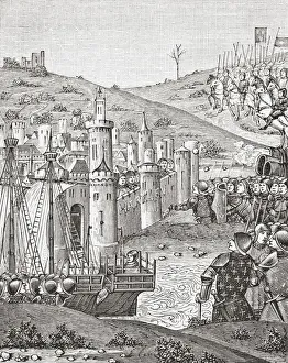 King Charles Vii, Upon Quitting Rouen, Sets Out To Besiege The Town Of Harfleur King Charles Vii, Upon Quitting Rouen, Sets Out To Besiege The Town Of Harfleur
