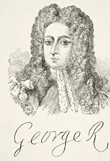 King George I Of England 1660 To 1727. His Portrait And Signature. From The National And Domestic History Of England By King George I Of England 1660 To 1727. His Portrait And Signature. From The National And Domestic History Of England By