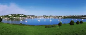 Kinsale, Co Cork, Ireland; Boats And Kinsale In The Distance Kinsale, Co Cork, Ireland; Boats And Kinsale In The Distance