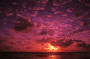 Kiribati, Kiritimati (Christmas Island), Colorful Sunset Over The Ocean Kiribati, Kiritimati (Christmas Island), Colorful Sunset Over The Ocean