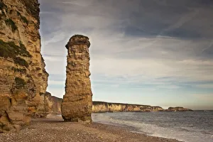A Large Rock Formation On The Shore Along The Coast; South Shields, Tyne And Wear, England A Large Rock Formation On The Shore Along The Coast; South Shields, Tyne And Wear, England