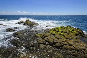 African Places And Things Collection: Lava Rock Coast at Los Barrancos, Tenerife, Canary Islands, Spain