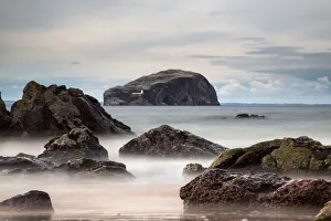 Lighthouse on bass rock; Scottish borders scotland Lighthouse on bass rock; Scottish borders scotland