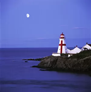 Images Dated 22nd January 2012: Lighthouse In Moon Light, Campobello Island, New Brunswick