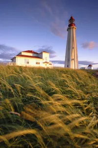 Lighthouse At Sunset, Bas-Saint-Laurent Region, Pointe-Au-Pere, Quebec Lighthouse At Sunset, Bas-Saint-Laurent Region, Pointe-Au-Pere, Quebec