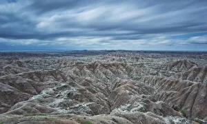 Long exposure of clouds overtop of badlands national park; south dakota united states of america Long exposure of clouds overtop of badlands national park; south dakota united states of america