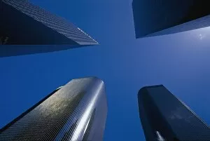 Images Dated 2nd July 2004: Low Angle View Of Skyscrapers In Los Angeles