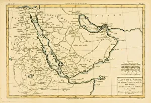 Map Of Arabia, The Persian Gulf And The Red Sea, Circa Map Of Arabia, The Persian Gulf And The Red Sea, Circa