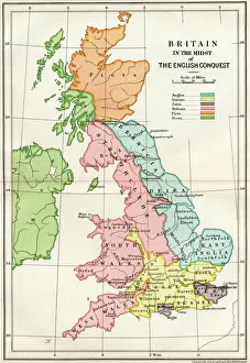 Map Of Britain In The Midst Of The English Conquest From A Short History Of The English Map Of Britain In The Midst Of The English Conquest From A Short History Of The English