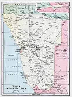Map Of German South-West Africa At Beginning Of First World War Map Of German South-West Africa At Beginning Of First World War