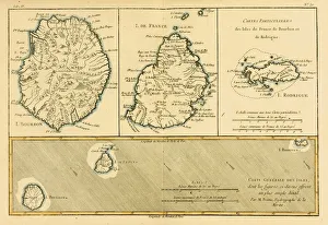 Map Of The Isles Of France, Bourbon And Rodrigue Circa Map Of The Isles Of France, Bourbon And Rodrigue Circa