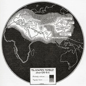 Historical Collection: Map Known World C. 250 BC B. C. Cartography Chart