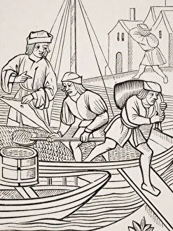 Measuring Salt. 19Th Century Reproduction Of Woodcut In Ordonnances De La Prevoste Measuring Salt. 19Th Century Reproduction Of Woodcut In Ordonnances De La Prevoste