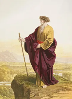 Moses Viewing The Promised Land At The End Of The Exodus. From The Holy Bible Published By William Collins, Sons Moses Viewing The Promised Land At The End Of The Exodus. From The Holy Bible Published By William Collins, Sons