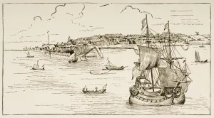 New York In 1673. From American Pictures Drawn With Pen And Pencil By Rev Samuel Manning Circa 1880 New York In 1673. From American Pictures Drawn With Pen And Pencil By Rev Samuel Manning Circa 1880
