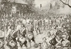 Occupation Of New York By American Troops November 25, 1783. From Album Artistico Published Circa 1890 Occupation Of New York By American Troops November 25, 1783. From Album Artistico Published Circa 1890