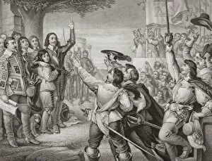 Images Dated 16th May 2006: The Opening Scene Of The Great Civil War. Charles I Erecting His Standard At Nottingham