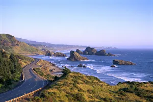 Oregon Coast, Highway 101 And Pistol River State Park From Cape Sebastian B1644 Oregon Coast, Highway 101 And Pistol River State Park From Cape Sebastian B1644