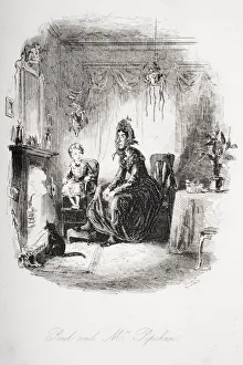Paul And Mrs Pipchin Illustration From The Charles Dickens Novel Dombey And Son By H.K. Browne Known As Phiz Paul And Mrs Pipchin Illustration From The Charles Dickens Novel Dombey And Son By H.K. Browne Known As Phiz