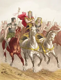 The Pharaoh In Pursuit Of The Israelites After They Began Their Exodus From Egypt The Pharaoh In Pursuit Of The Israelites After They Began Their Exodus From Egypt