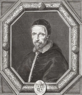 Historical Collection: Pope Clement IX Giulio Rospigliosi Portrait Illustration