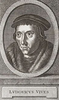 Portrait of Juan Luis Vives, 1493 -1540, Spanish scholar and humanist, after an 18th century print; Spain Portrait of Juan Luis Vives, 1493 -1540, Spanish scholar and humanist, after an 18th century print; Spain