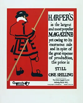 A poster dated 1895 advertising Harper's Magazine A poster dated 1895 advertising Harper's Magazine