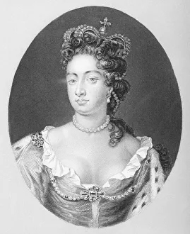 Queen Anne, 1665-1714 Queen Of Great Britain From 1702 To 1714. Second Daughter Of James Ii From The Book The Queens Of Queen Anne, 1665-1714 Queen Of Great Britain From 1702 To 1714. Second Daughter Of James Ii From The Book The Queens Of