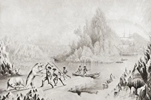 A relief party in search of Sir Jon Franklin. Sir John Franklin, 1786 - 1847 A relief party in search of Sir Jon Franklin. Sir John Franklin, 1786 - 1847