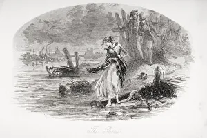 The River. Illustration From The Charles Dickens Novel David Copperfield By H The River. Illustration From The Charles Dickens Novel David Copperfield By H