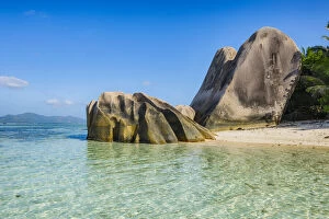 African Places And Things Collection: Rock Formations at Anse Source d┼¢Argent, La Digue, Seychelles