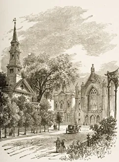 Saint Mark's Church In-The-Bowery New York In 1870S. From American Pictures Drawn With Pen And Pencil By Rev Samuel Saint Mark's Church In-The-Bowery New York In 1870S. From American Pictures Drawn With Pen And Pencil By Rev Samuel