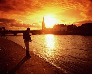 Salmon Fishing, Ridgepool, Ballina, Co Mayo, Ireland Salmon Fishing, Ridgepool, Ballina, Co Mayo, Ireland