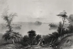 Saratoga Lake New York Usa From A 19Th Century Print Engraved R Wallis After W H Bartlett Saratoga Lake New York Usa From A 19Th Century Print Engraved R Wallis After W H Bartlett