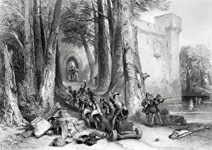 The Siege Of Lathom House 1644 During English Civil War From 19Th Century Print Of Painting By G The Siege Of Lathom House 1644 During English Civil War From 19Th Century Print Of Painting By G